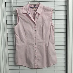 Vintage Brooks Brothers sleeveless cotton shirt size 2